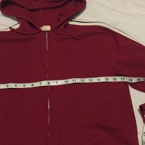 Tops - Athletic stripe zip front hoodie Tops - Athletic stripe zip front hoodie